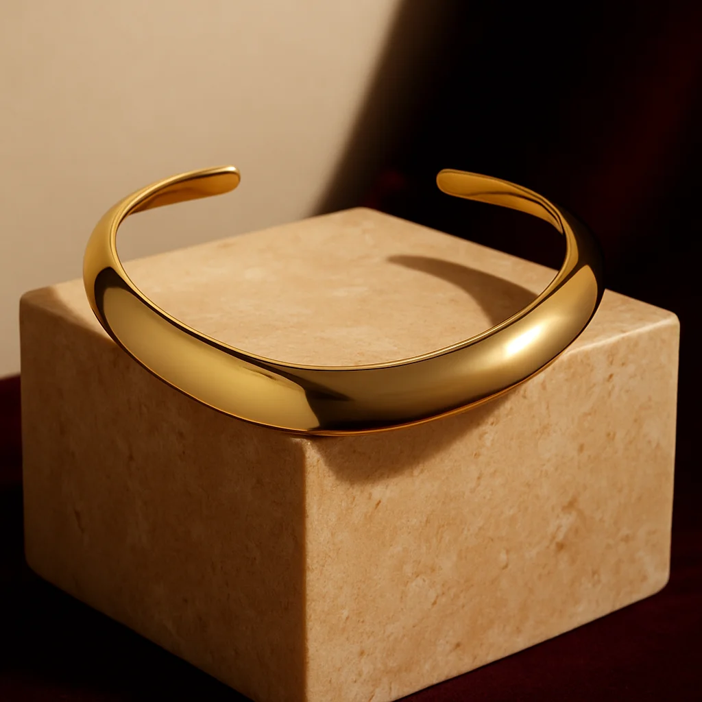 Sculptural Aureate Choker Necklace